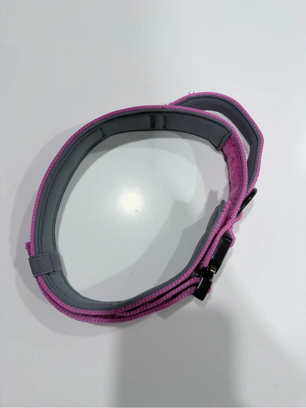 Pink Reflective Dog Collar with Metal Buckle